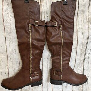 Refresh Mercury - Over The Knee Boot Brown